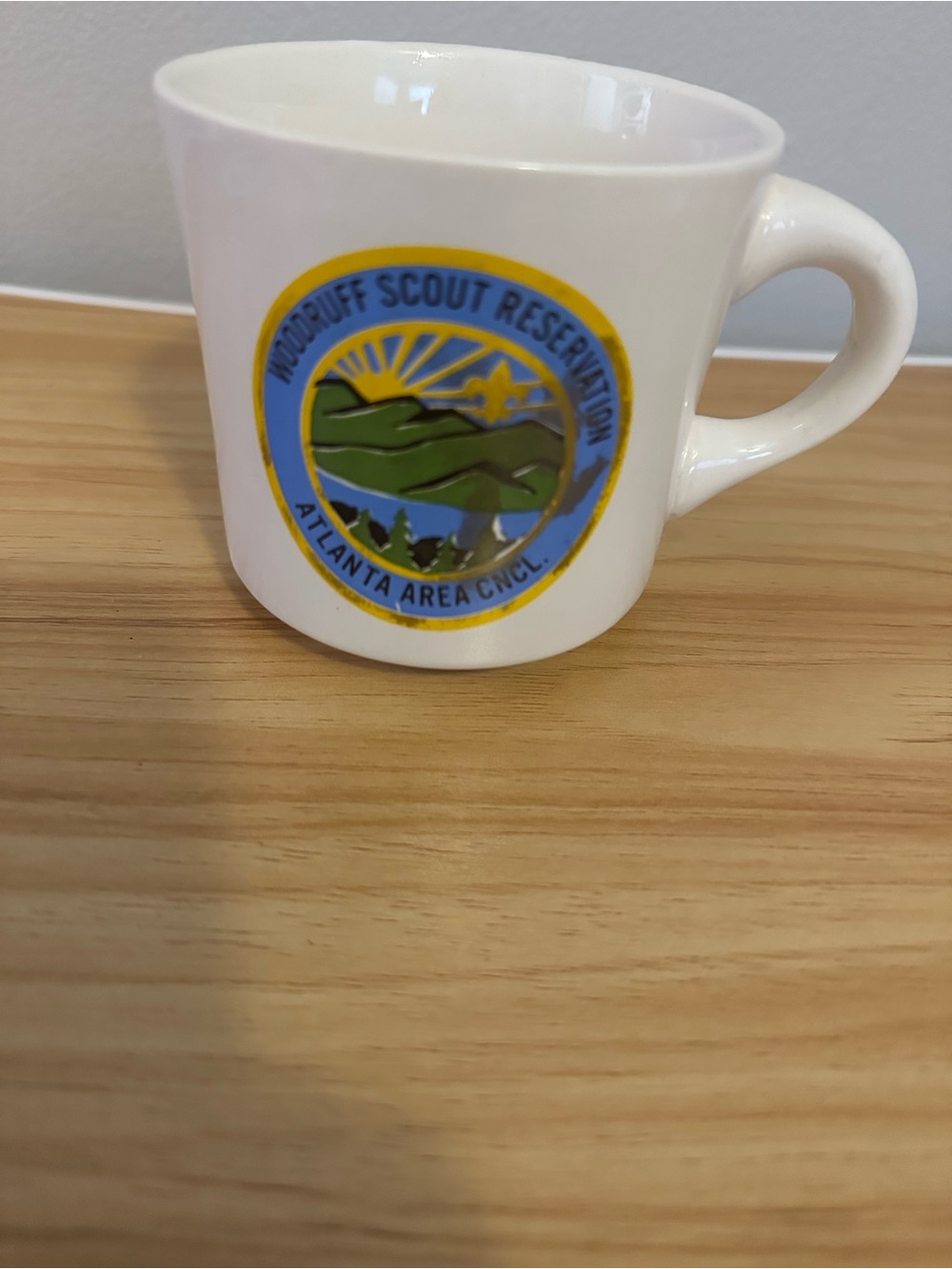 Vintage woodruff scout reservation Atlanta area council Boy Scouts mug